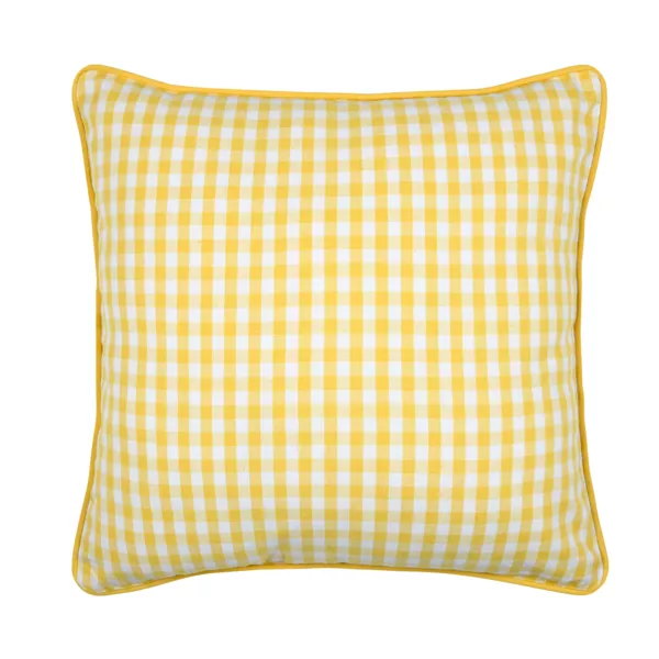 Coussin Carr� coton (45 x 45 cm) Bardot Jaune