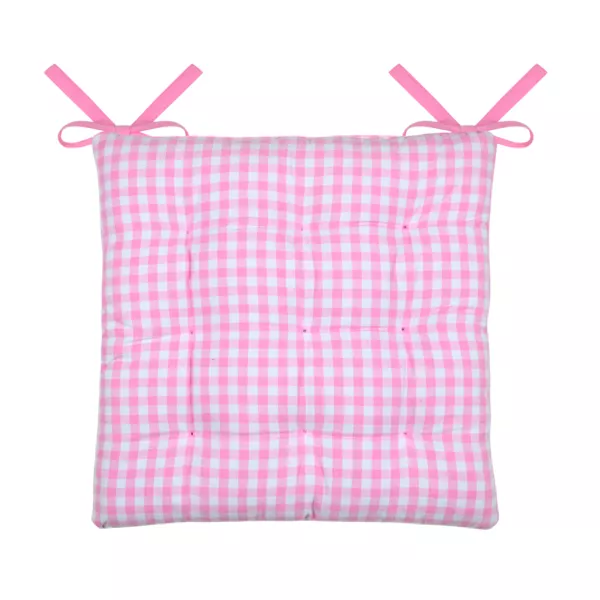 Coussin de chaise carr� coton (40 x 40 cm) Bardot Rose