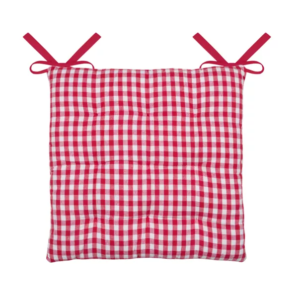 Coussin de chaise carr� coton (40 x 40 cm) Bardot Rouge
