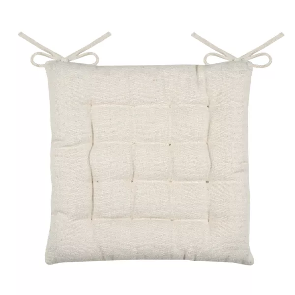 Cuscino per sedia quadrato (40 x 40 cm) Monaco Ecru