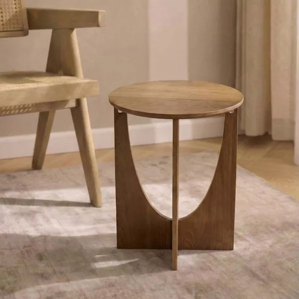 Mesa auxiliar de madera (H50 cm) Arcola Marr�n