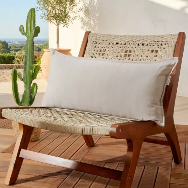 Cuscino da esterno rettangolare (35 x 70 cm) Sunset Ecru