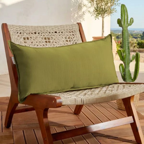 Coj�n exterior rectangular (35 x 70 cm) Sunset Verde oliva