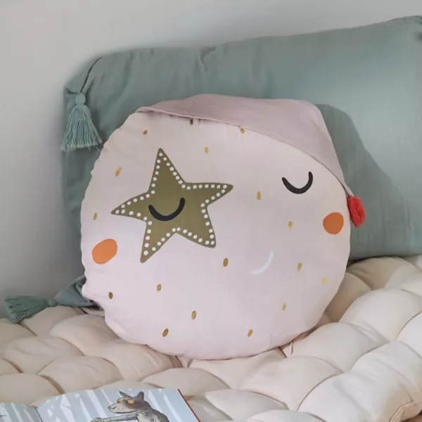 Rond katoenen kinderkussen (40 cm) Sky Dream Multicolour