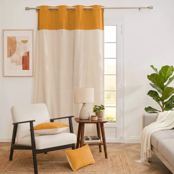 Tenda bouclé (180 x 260 cm) Ava Giallo ocra