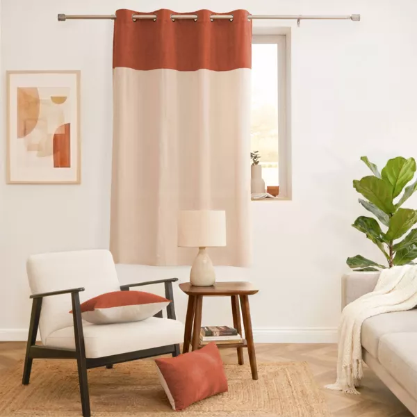 Rideau bouclette (140 x 180 cm) Ava Terracotta