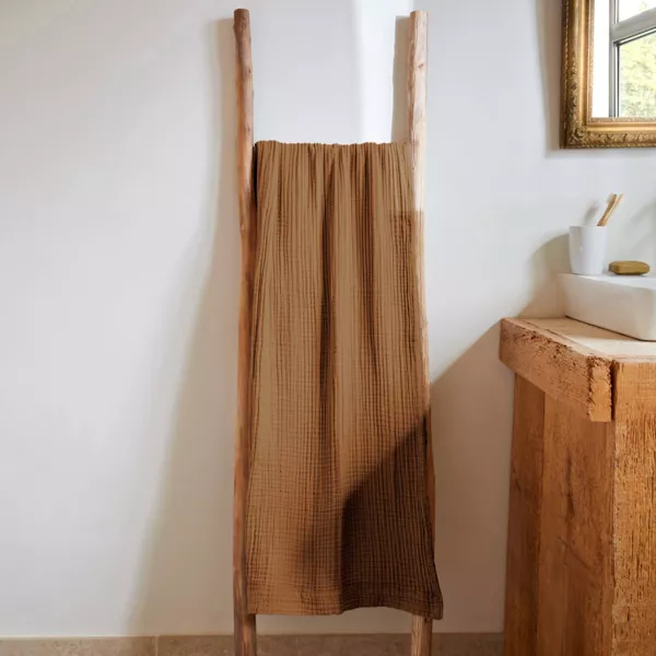 Musselin-Badetuch (90 x 150 cm) Ga�a Camel