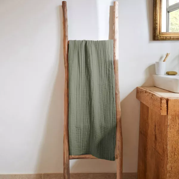 Badhanddoek katoengaas (70 x 130 cm) Ga�a Rozemarijngroen