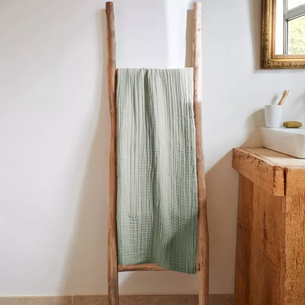 Musselin-Badetuch (70 x 130 cm) Ga�a Eukalyptusgr�n