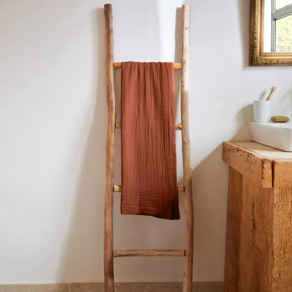 Serviette de bain gaze de coton (50 x 90 cm) Ga�a Terracotta