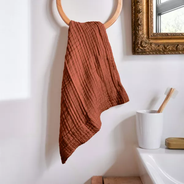 Gastendoekje Katoengaas (30 x 50 cm) Ga�a Terracotta