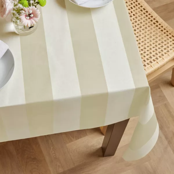 Nappe Rectangulaire en coton enduit (150 x 350 cm) Clementine Ficelle