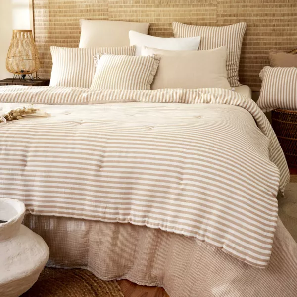 Trapunta garza di cotone (90 x 200 cm) Ga�a a righe Corda