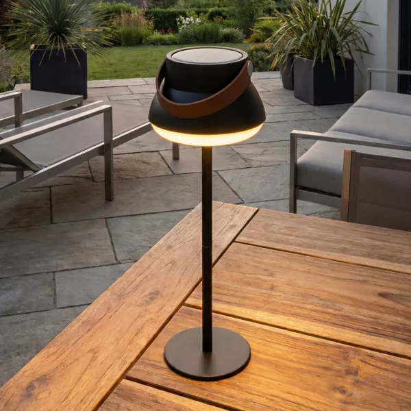 Solar-Tischlampe 100 Lumen (H36 cm) Tokyo Schwarz