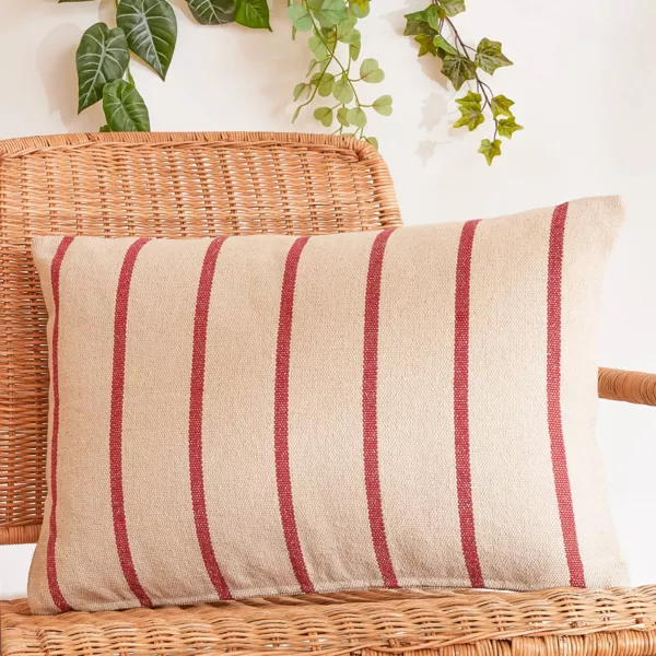 Cuscino da esterno in tela di cotone rettangolare (60 x 40 cm) Ocealys Rosso