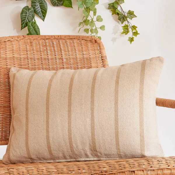 Coussin ext�rieur toile de coton rectangulaire (60 x 40 cm) Ocealys Beige