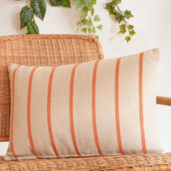 Coj�n exterior de lona de algod�n rectangular (60 x 40 cm) Ocealys Coral