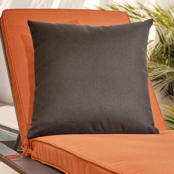 Coussin ext�rieur Carr� (50 x 50 cm) Edena Luxe Noir