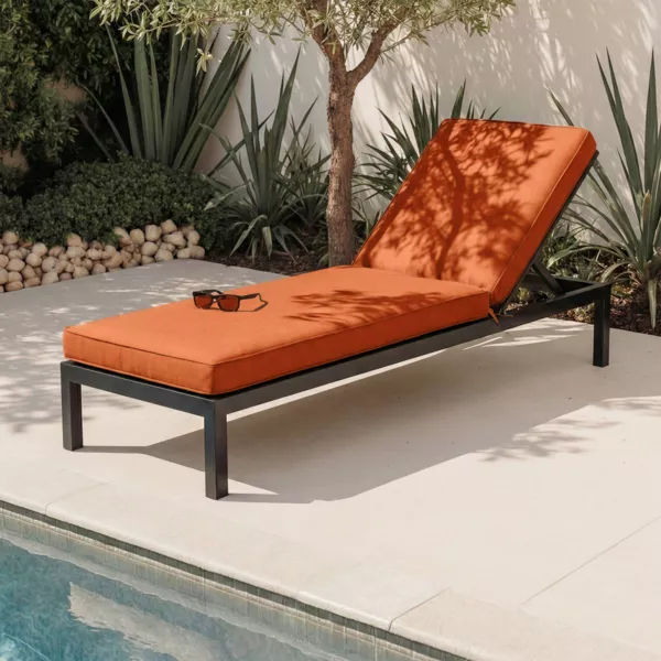 Aufrollbares Sonnenliegenkissen (190 x 60 cm) Edena Orange