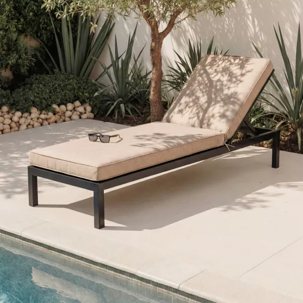 Cuscino per sdraio avvolgibile (190 x 60 cm) Edena Beige