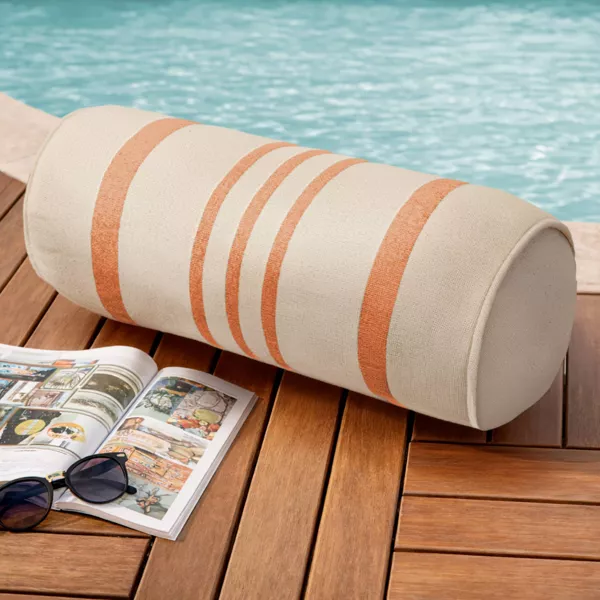 Coussin ext�rieur polochon (20 x 45 cm) Nautira Orange