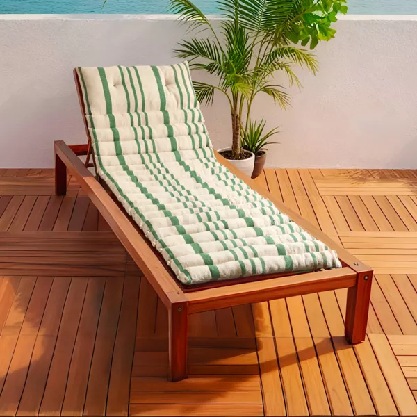 Gepolstertes Liegenauflage f�r Liegestuhl (180 x 60 cm) Nautira Gr�n