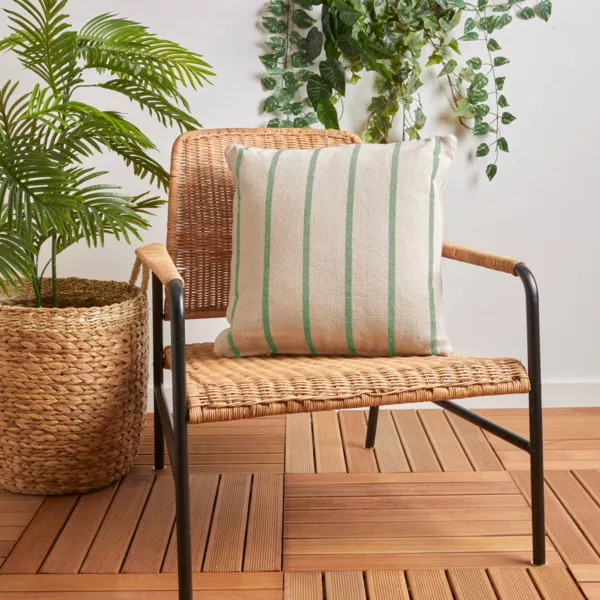 Udendørs pude i bomuldscanvas, firkantet (50 x 50 cm) Ocealys Grøn