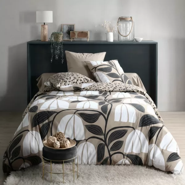 Percale bomuld dynebetræk (260 x 240 cm) Joyna Beige