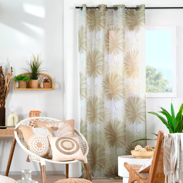Tenda trasparente lino (140 x 260 cm) Mekong Beige