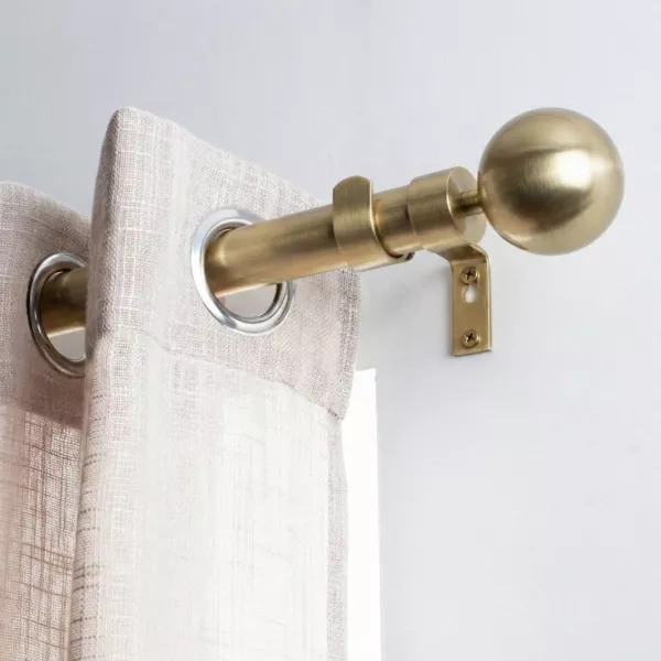 Verlengbare Gordijnroede Kit (L210 - L380 cm/ D28 mm) Hera Goud