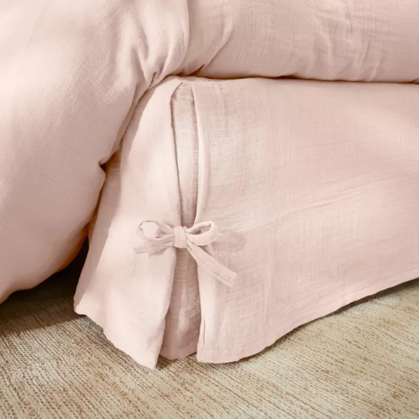 Cubre -somier Gasa de algod�n (160 x 200 cm) Ga�a Rosa tierno