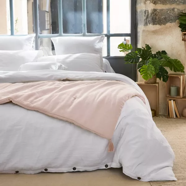 Camino de cama edred�n gaza de algod�n  (90 x 200 cm) Ga�a Rosa palo