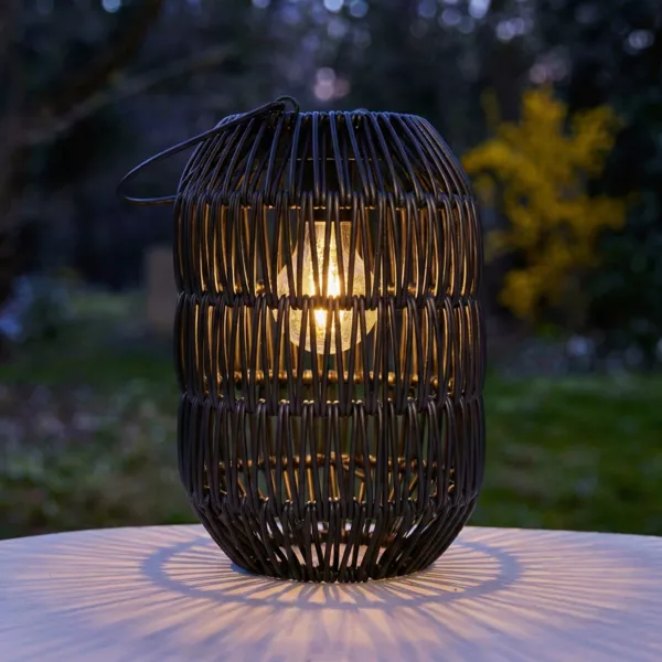 Zonne-energie LED Tuinlantaarn (H24,5 cm) Toscane Zwart