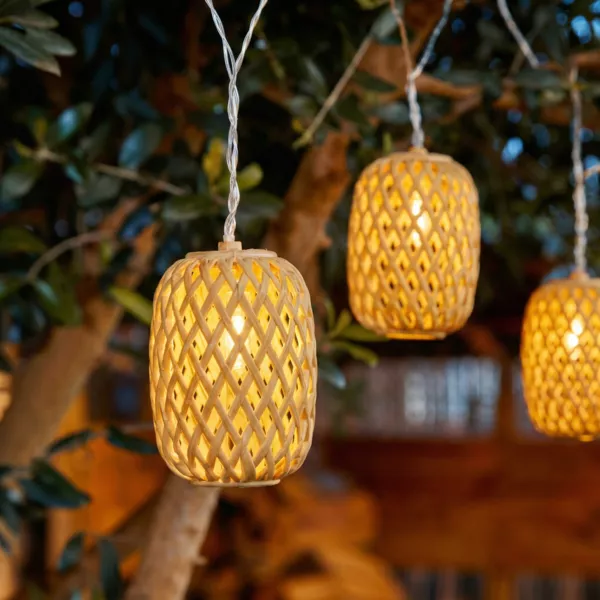 Solarlichterkette 4,5 m 10 LED (H28 cm) Balista Naturfarben