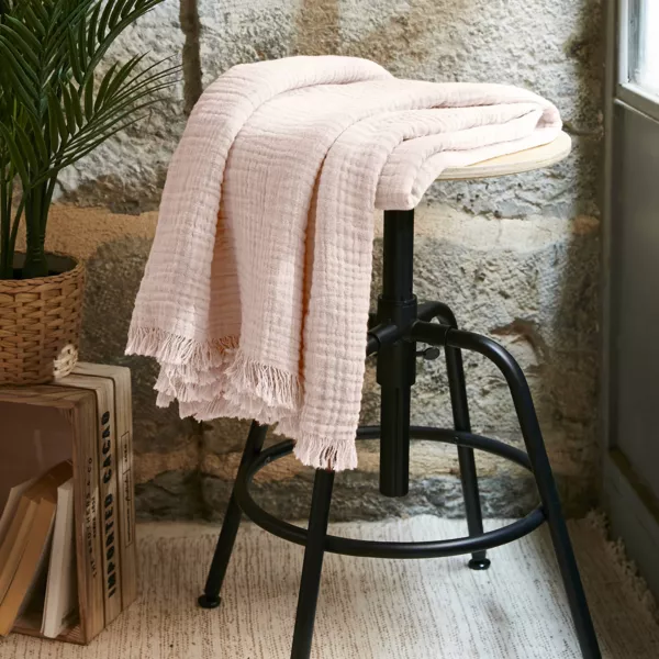 Musselin-Plaid (130 x 160 cm) Ga�a Puderrosa