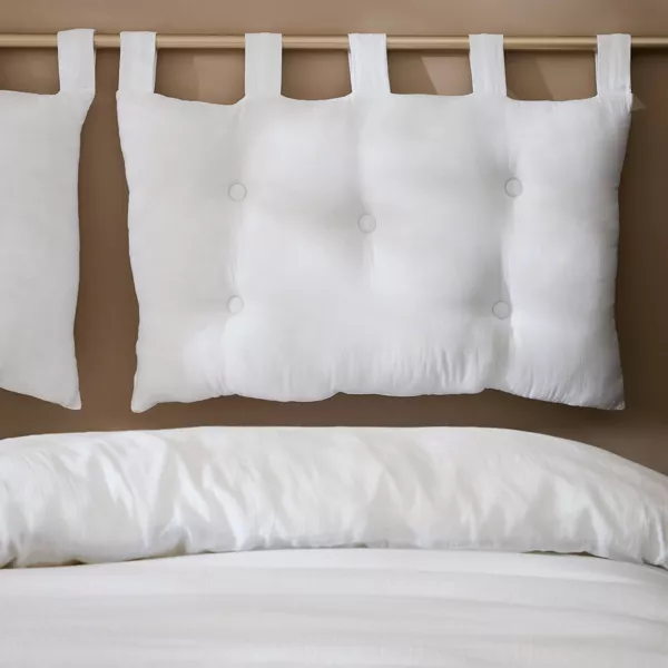 Testiera letto garza di cotone (80 x 50 cm) Gaļa Bianco chantilly