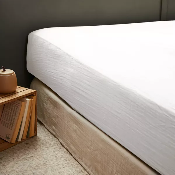 Lenzuolo con angoli garza di cotone (160 x 200 cm) Ga�a Bianco chantilly