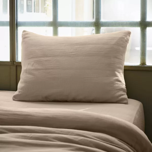 Federa rettangolare garza di cotone (50 x 80 cm) Ga�a Marrone corda