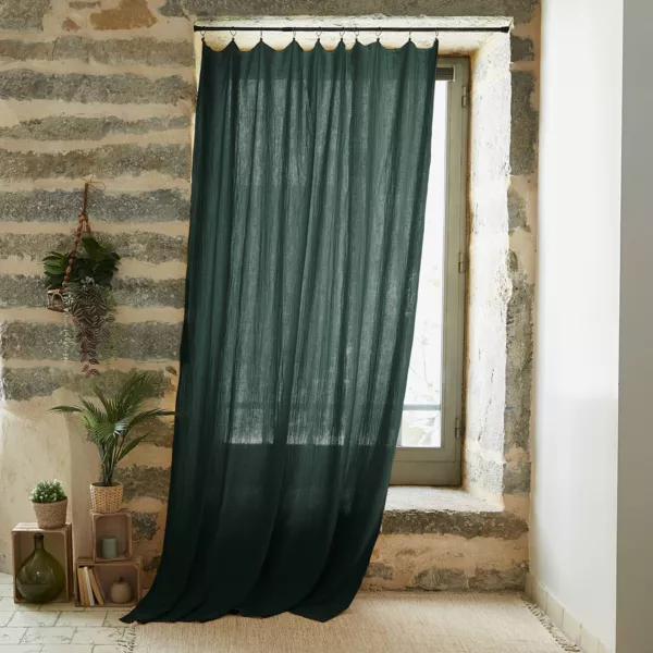 Tenda garza di cotone regolabile (140 x 300 cm) Ga�a Verde abete