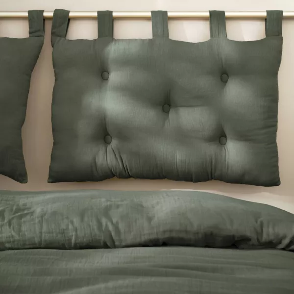 Hovedg�rde pude i bomuldsgaze (80 x 50 cm) Ga�a Rosmarin Gr�n