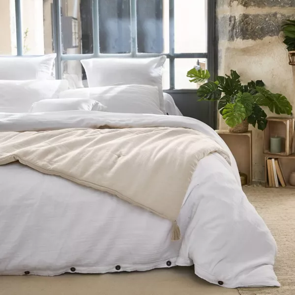 Runner letto garza di cotone (150 x 150 cm) Ga�a Beige pampa