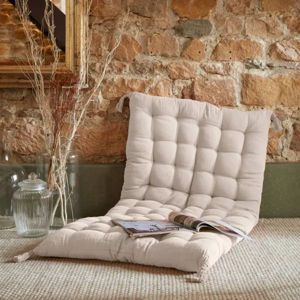 Bomuldsgaze gulvmadras (60 x 120 cm) Ga�a Beige pampa