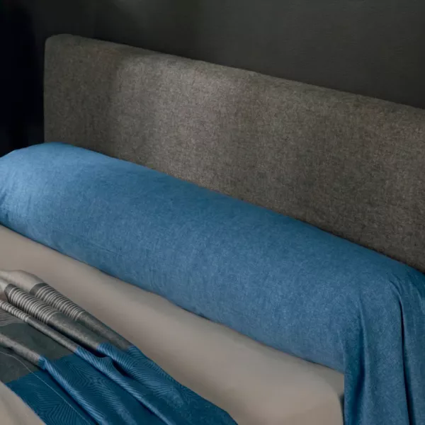 Taie de traversin satin de coton (200 cm) Tiago Bleue