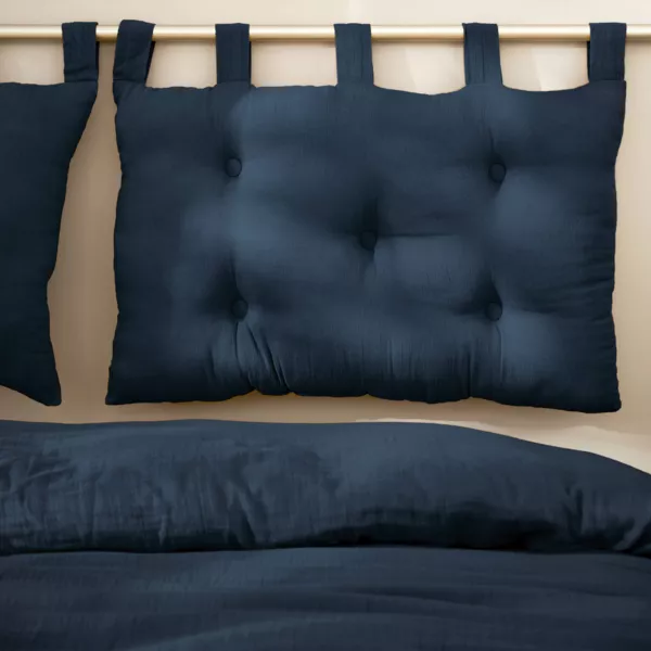 Kopfteil-Kissen Musselin (80 x 50 cm) Ga�a Dunkelblau