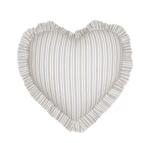 Coussin c�ur coton (45 x 45 cm) Jos�phine Taupe