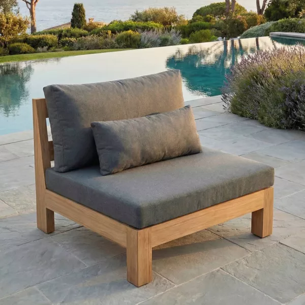 Sill�n de jard�n en madera de acacia Born�o - Gris antracita