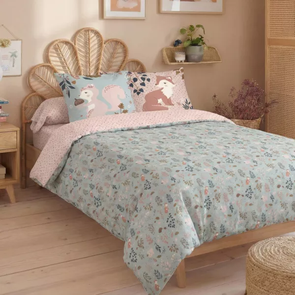 Barnedynetrekk og to pudebetr�k i bomuld (240 x 220 cm) Tamia Multifarvet