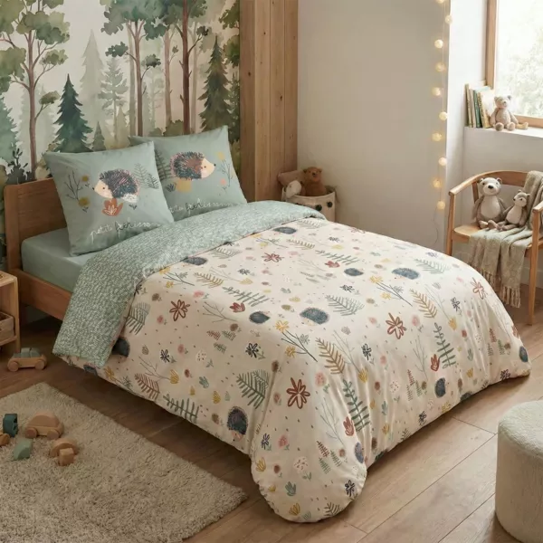 Housse de couette et deux taies enfant coton (240 x 220 cm) Polisson Multicolore