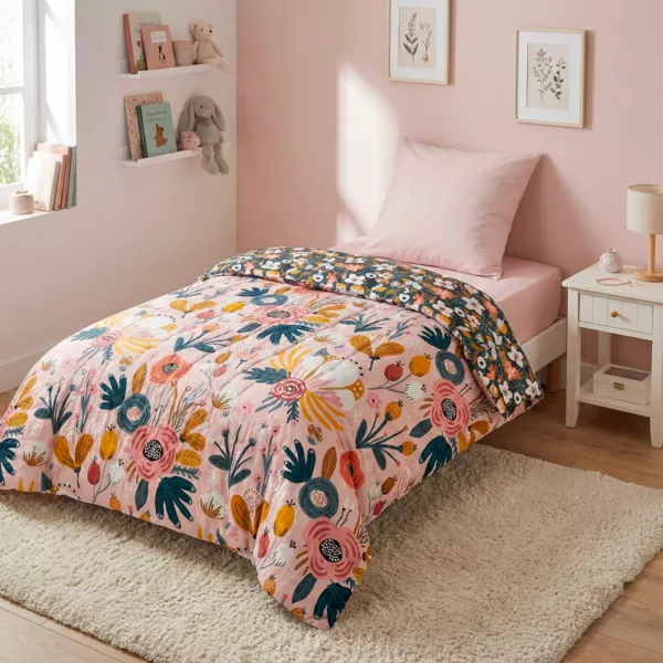 Couette imprim�e enfant (140 x 200 cm) Champetre Multicolore