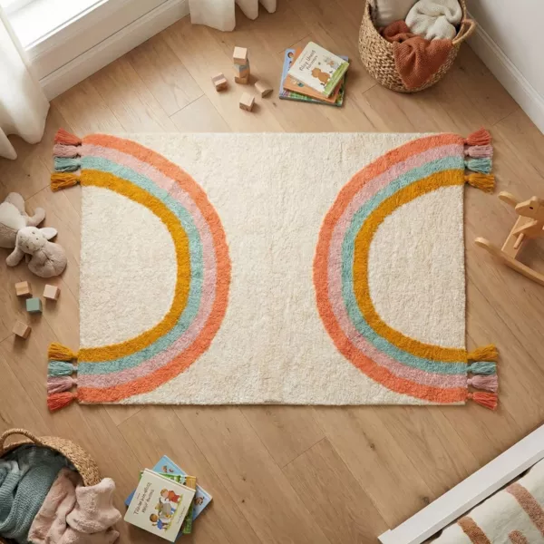 Tapijt katoen (150 cm) Arc en ciel Meerkleurig